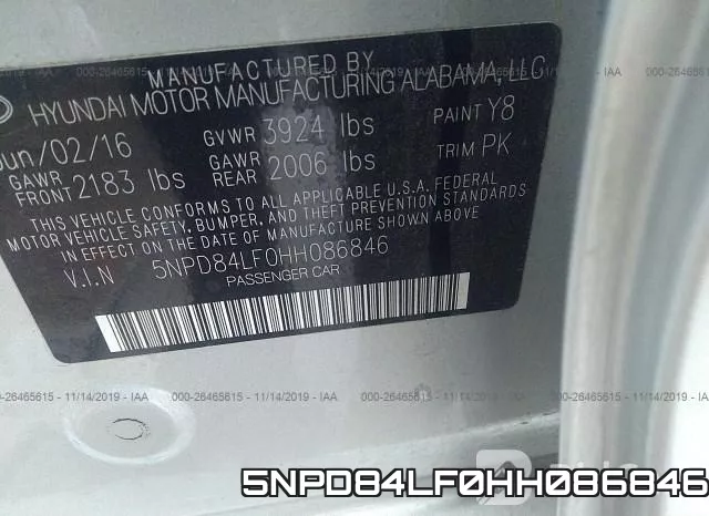 5NPD84LF0HH086846 фото 10