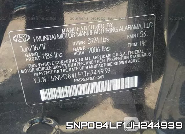5NPD84LF1JH244939 фото 10