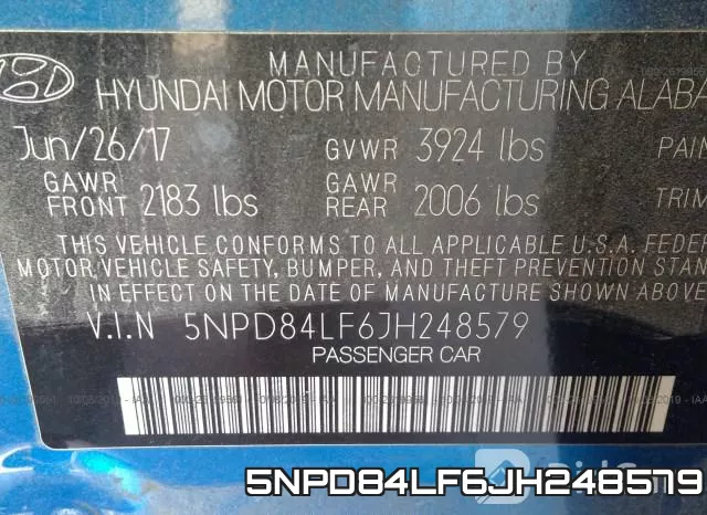 5NPD84LF6JH248579 фото 10