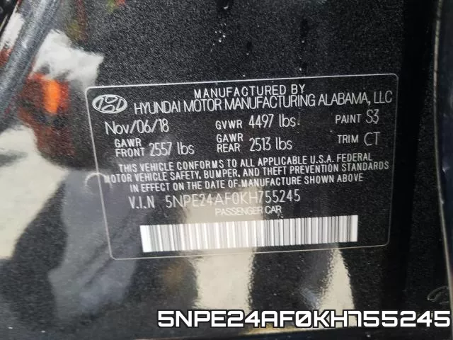 5NPE24AF0KH755245 фото 2