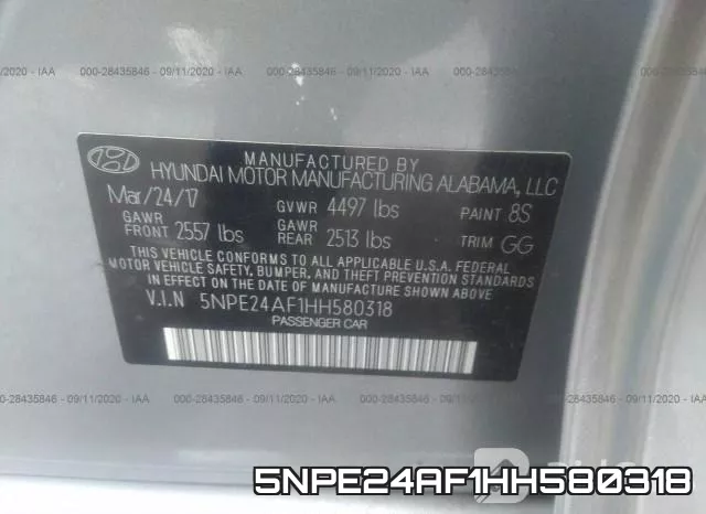 5NPE24AF1HH580318 фото 10