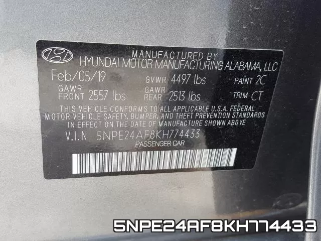 5NPE24AF8KH774433 фото 2