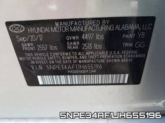5NPE34AF1JH655196 фото 2