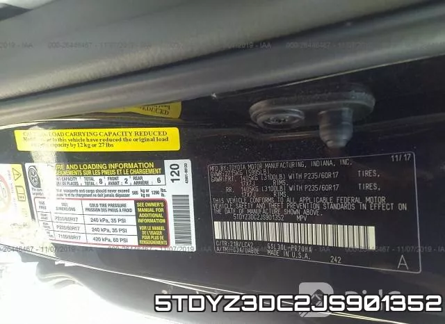 5TDYZ3DC2JS901352 фото 10