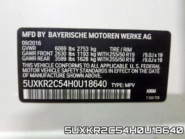 5UXKR2C54H0U18640 фото 2