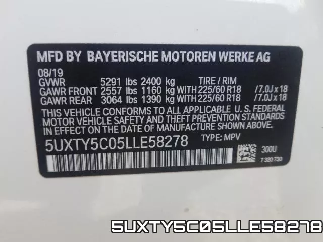 5UXTY5C05LLE58278 фото 2