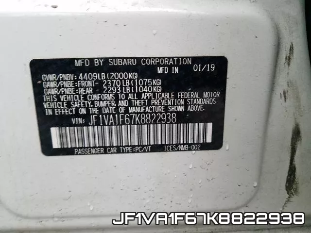 JF1VA1F67K8822938 фото 2