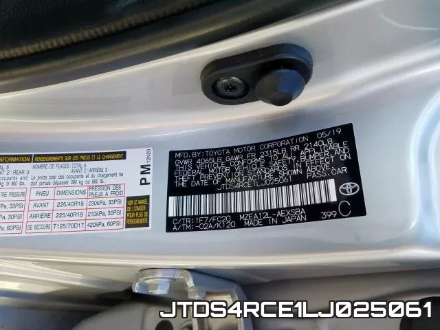 JTDS4RCE1LJ025061 фото 2