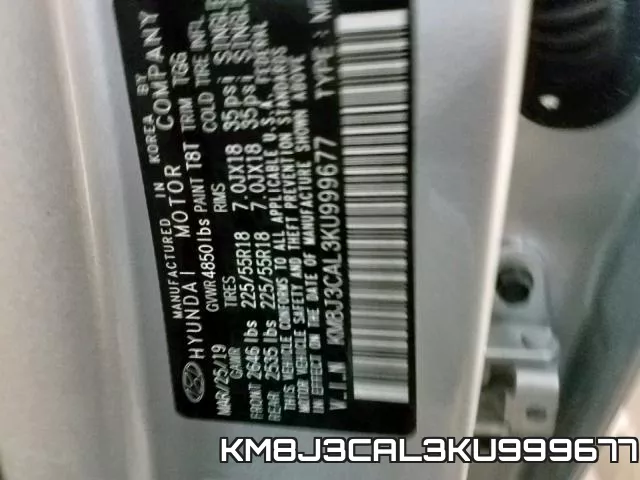 KM8J3CAL3KU999677 фото 2