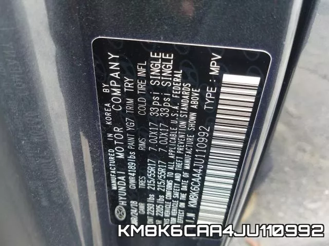 KM8K6CAA4JU110992 фото 2