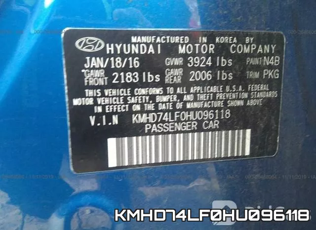 KMHD74LF0HU096118 фото 10