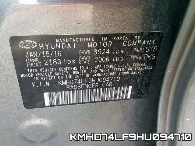 KMHD74LF9HU094710 фото 2