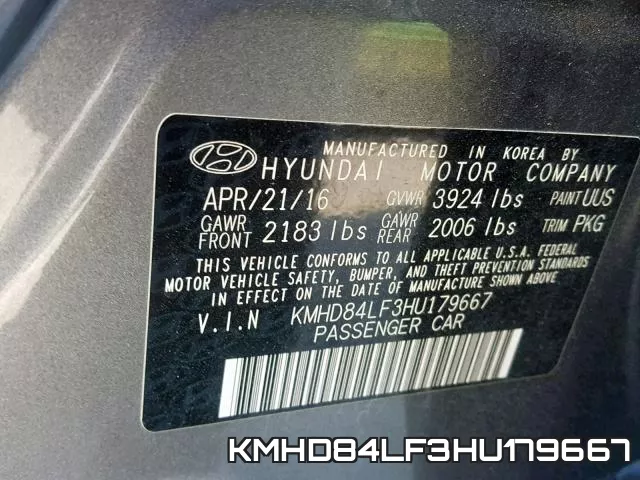 KMHD84LF3HU179667 фото 2