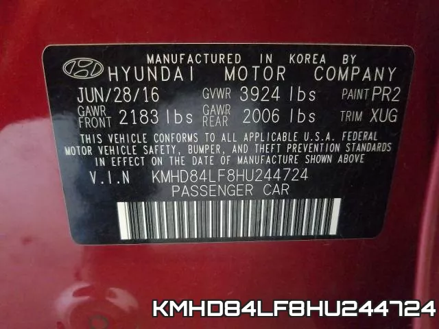 KMHD84LF8HU244724 фото 2