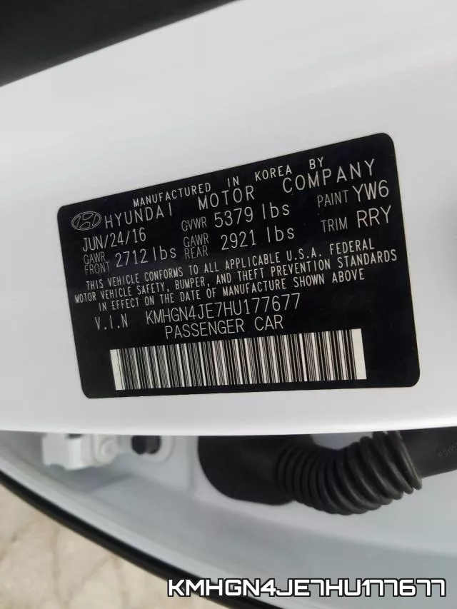 KMHGN4JE7HU177677 фото 2