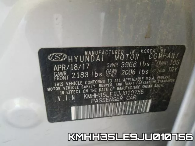 KMHH35LE9JU010756 фото 2