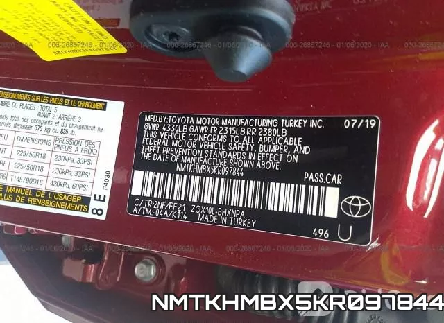 NMTKHMBX5KR097844 фото 10