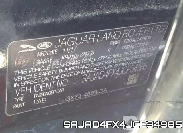 SAJAD4FX4JCP34985 фото 10