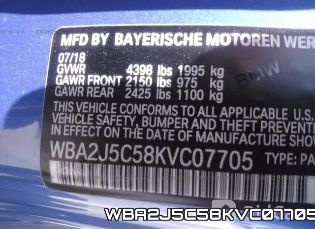 WBA2J5C58KVC07705 фото 10