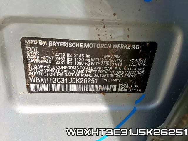 WBXHT3C31J5K26251 фото 2