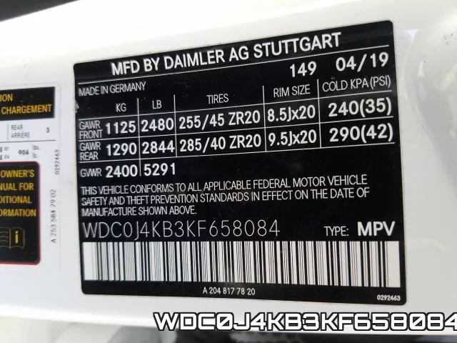 WDC0J4KB3KF658084 фото 2