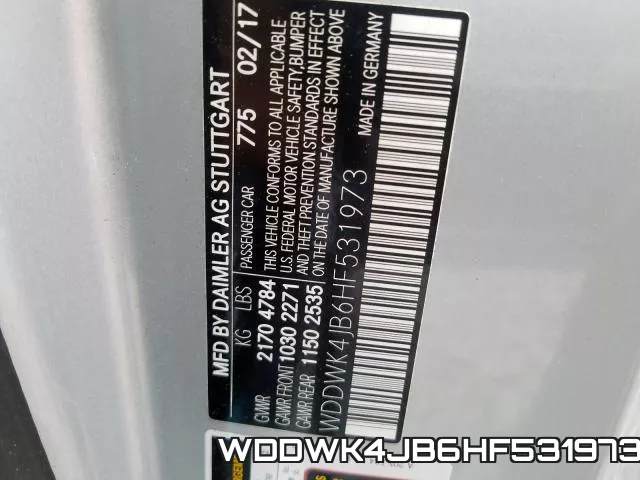 WDDWK4JB6HF531973 фото 2