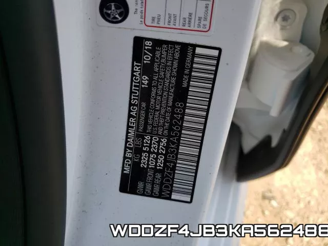 WDDZF4JB3KA562488 фото 2