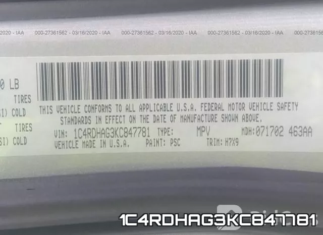 1C4RDHAG3KC847781 фото 10