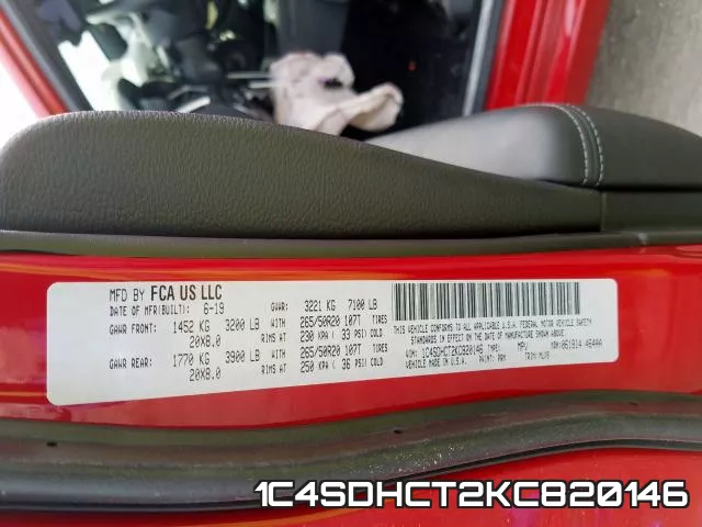 1C4SDHCT2KC820146 фото 2