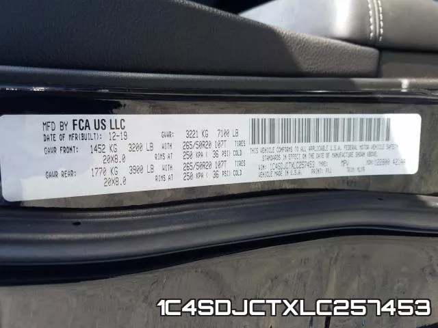 1C4SDJCTXLC257453 фото 2