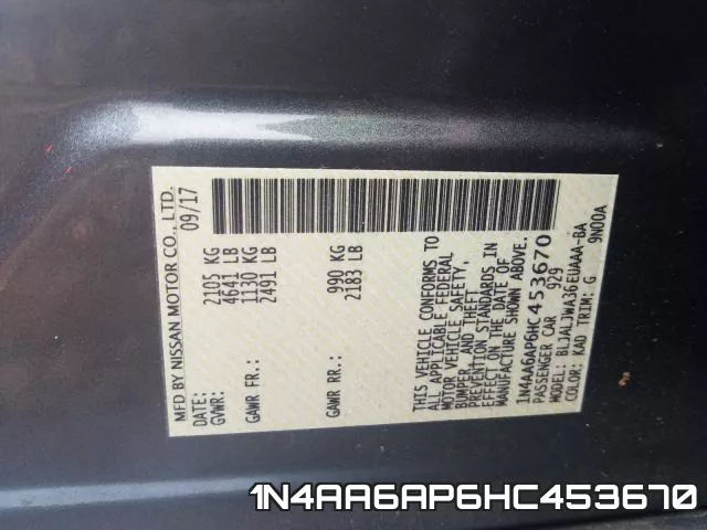 1N4AA6AP6HC453670 фото 2