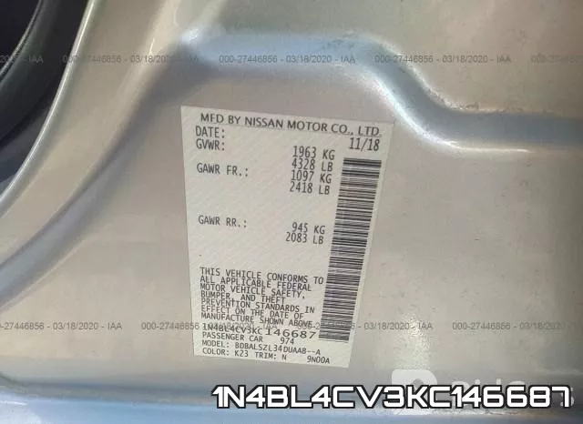 1N4BL4CV3KC146687 фото 10