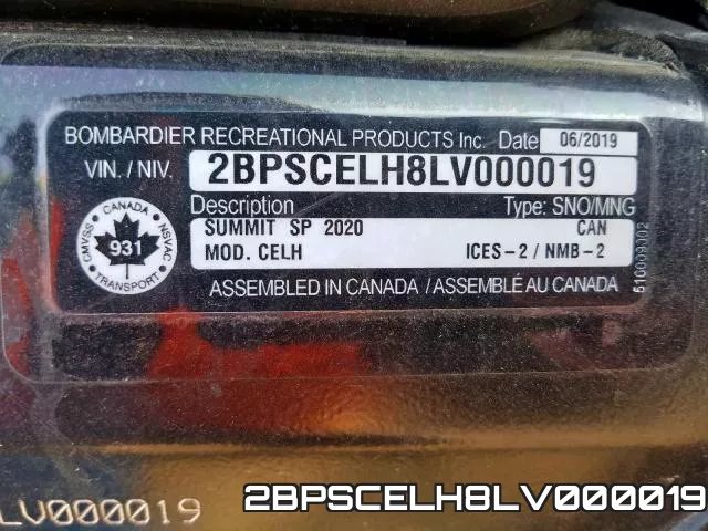 2BPSCELH8LV000019 фото 2