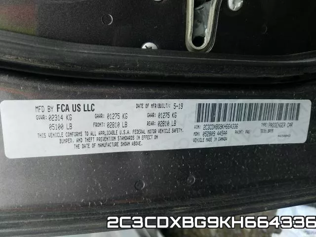 2C3CDXBG9KH664336 фото 2