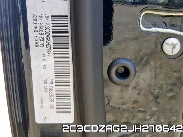 2C3CDZAG2JH270642 фото 2