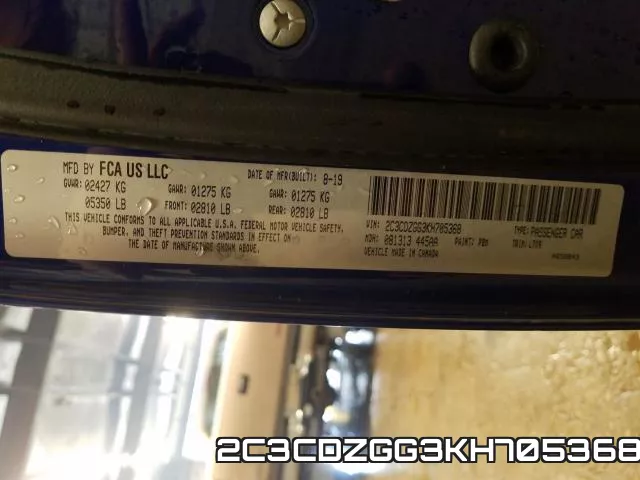 2C3CDZGG3KH705368 фото 2