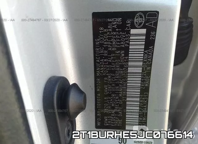 2T1BURHE5JC076614 фото 10