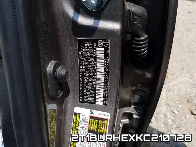 2T1BURHEXKC210728 фото 2