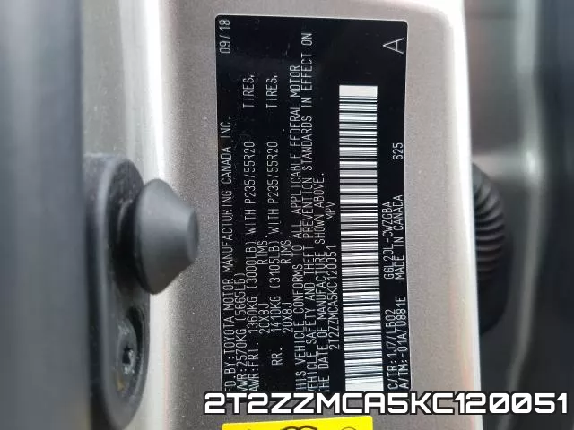 2T2ZZMCA5KC120051 фото 2