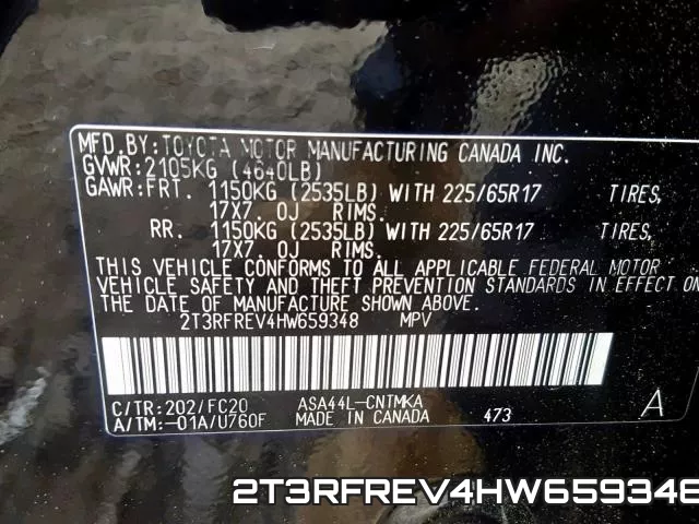 2T3RFREV4HW659348 фото 2