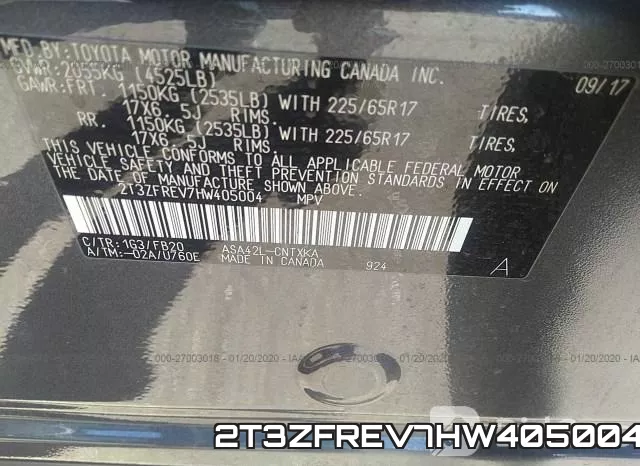 2T3ZFREV7HW405004 фото 10