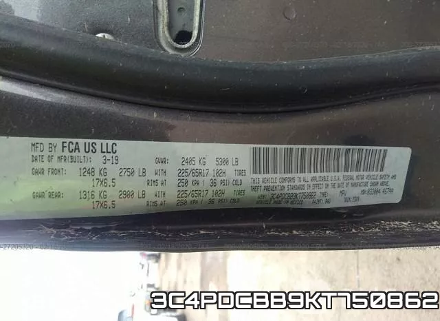 3C4PDCBB9KT750862 фото 10