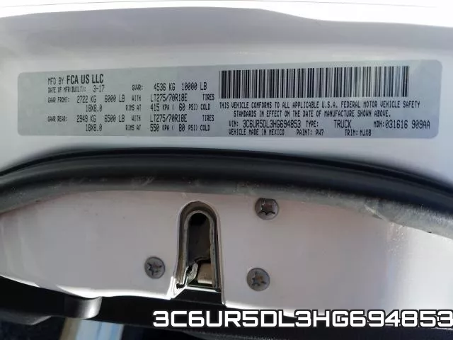 3C6UR5DL3HG694853 фото 2