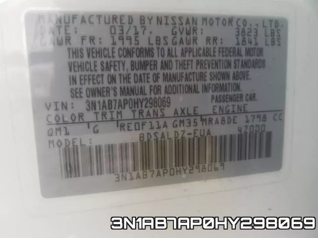 3N1AB7AP0HY298069 фото 2