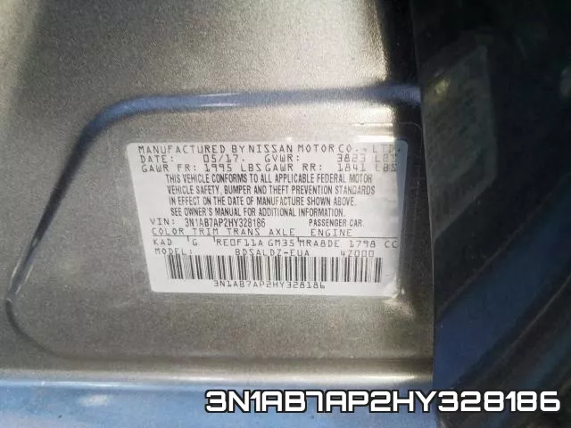3N1AB7AP2HY328186 фото 2