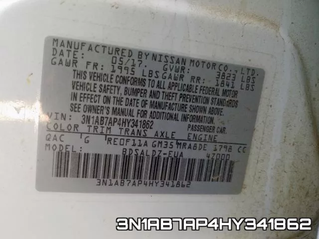 3N1AB7AP4HY341862 фото 2