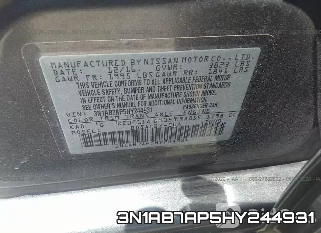 3N1AB7AP5HY244931 фото 10