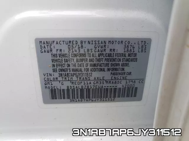 3N1AB7AP6JY311512 фото 2