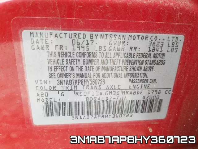 3N1AB7AP8HY360723 фото 2