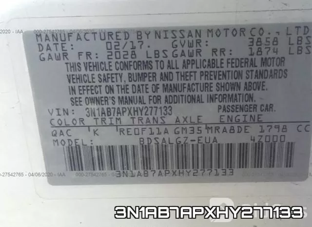 3N1AB7APXHY277133 фото 10